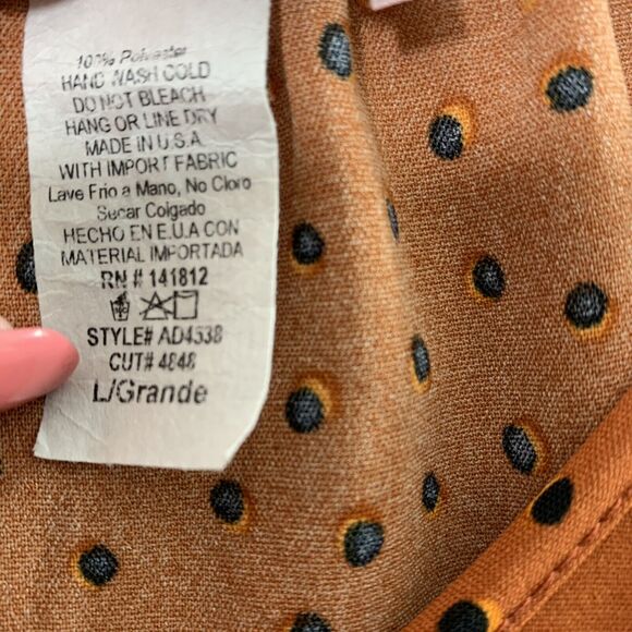 Sweet Adelyn Dress Womens Large Sundress Polka‎ Dot Ruffle Hem - Picture 7 of 7